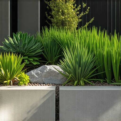 Garden with native plants and advanced irrigation system