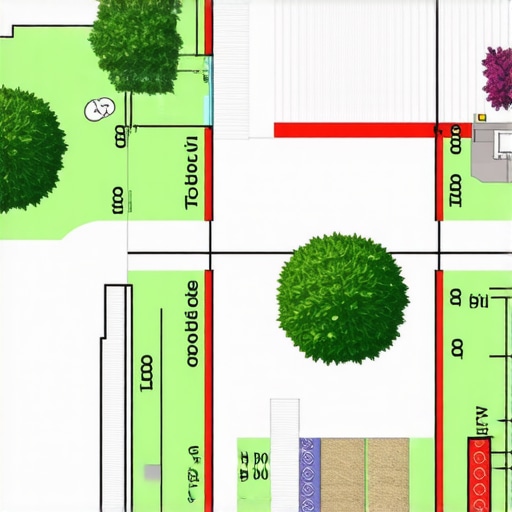 Diagram of backyard irrigation zones and sprinkler placement