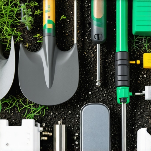 Tools for Yard Maintenance and Irrigation Gardening tools and smart irrigation sensors used for yard maintenance