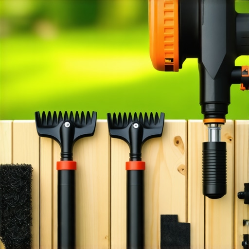 Essential landscaping tools and smart irrigation Garden tools and smart irrigation system used for yard maintenance