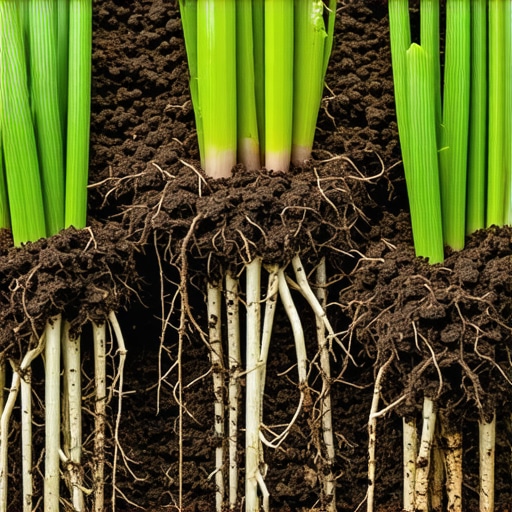 Lush sod with visible healthy roots after aeration and fertilization.