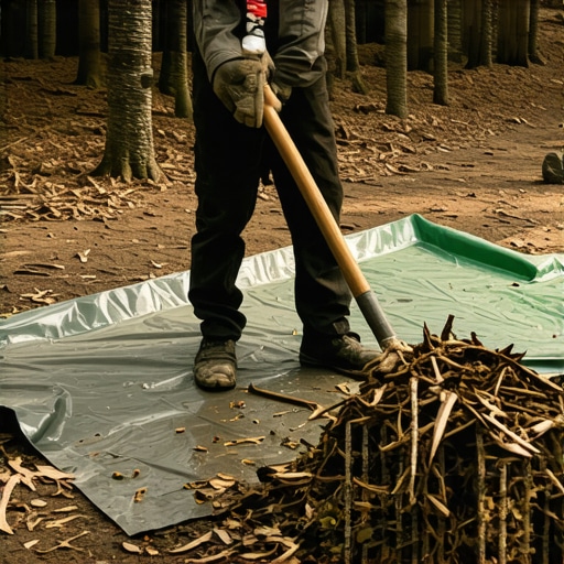 Cleaning 2026 Wet Leaves: The Pitchfork and Tarp Method