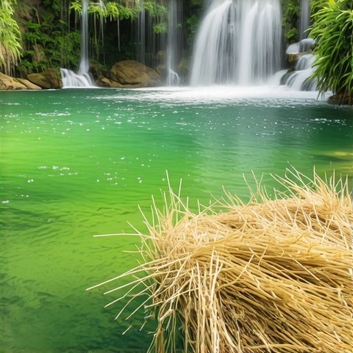 Clear Green Algae from 2026 Waterfalls with Barley Straw