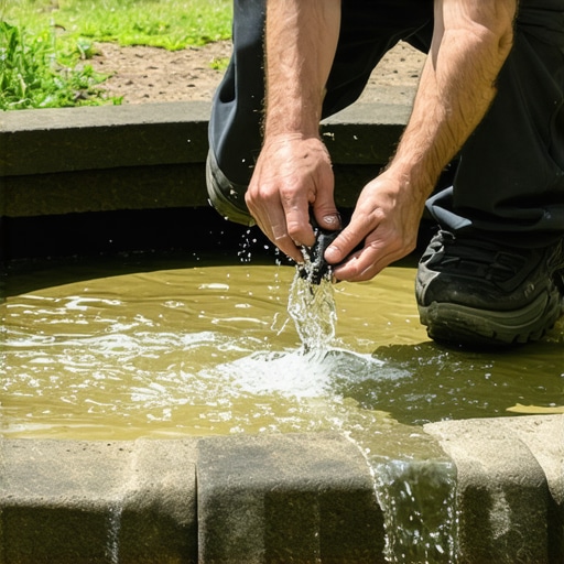 Fixing a Leaky Water Feature Basin with Rubberized Liner