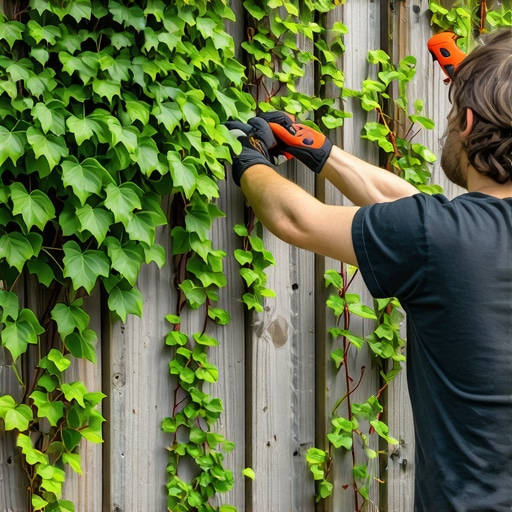 Clearing Invasive Ivy from Fences Without Power Tools