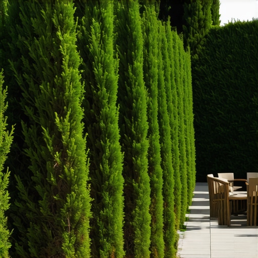 Creating a Natural Privacy Screen Using Layered Evergreens