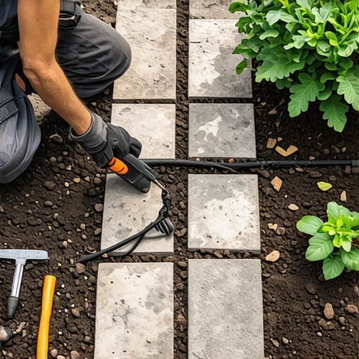 Fixing a Broken Drip Line Under a Hardscaped Path