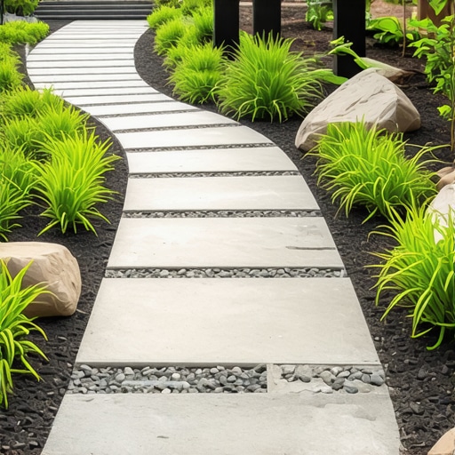 How to Design a Modern Walkway Using Pavers and Rocks