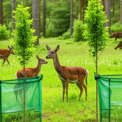 Protecting 2026 Saplings from Deer with Mesh Guards