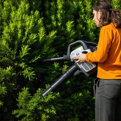 The Right Way to Blow Out Leaves from Thorny Bushes