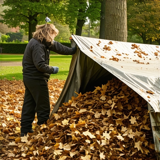 Cleaning 2026 Wet Leaf Piles with the Tarp Slide