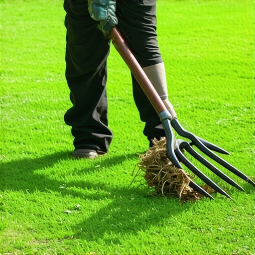 Fixing Dry Spots in New Sod with a Simple Pitchfork