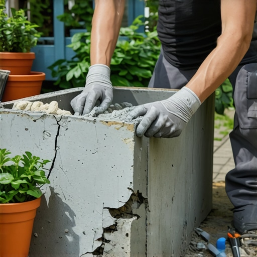 How to Repair a Cracked Concrete Planter Box
