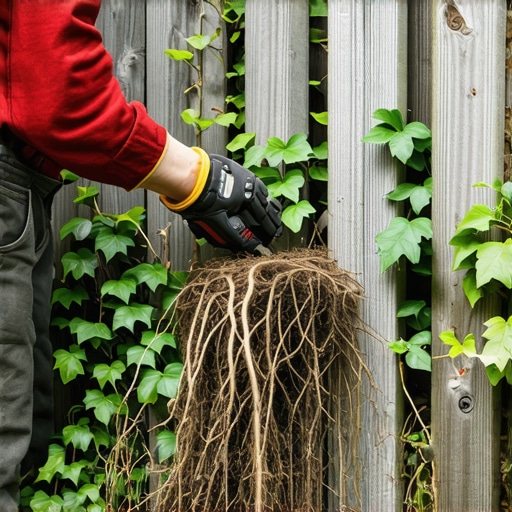 Remove Deep Ivy Roots From Fences Without Chemicals
