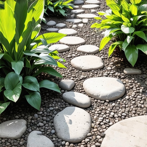 Side Yard 2026 Design: River Rock and Hostas